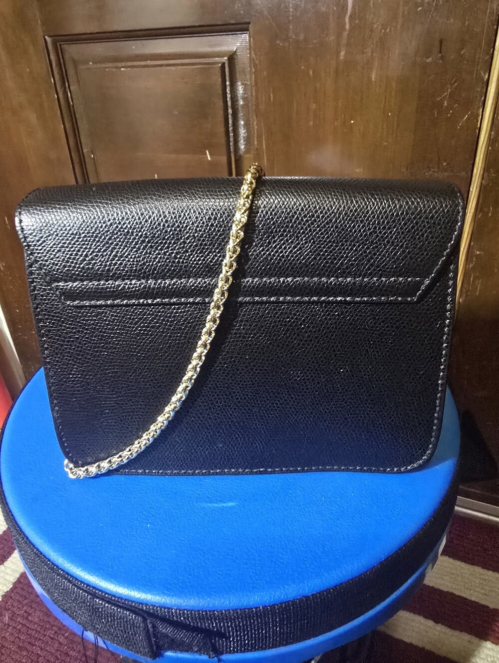 Furla Black Leather Crossbody Gold-Tone Chain and Lock w/ Dust Bag - Picture 8 of 12